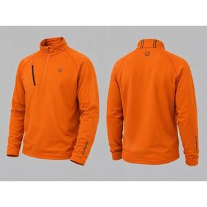 Sunice 1/4 Zip Pullover Men XL Stretch Performance Long Sleeve orange pockets